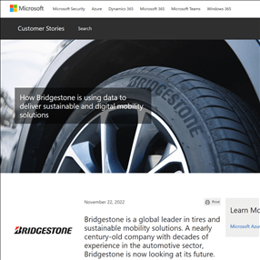 How Bridgestone is using data to deliver sustainable and digital mobility&nbsp;solutions